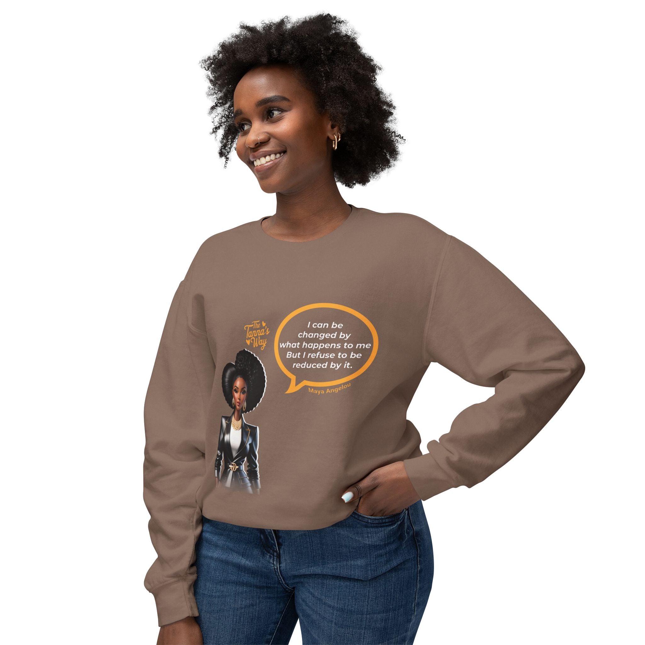 Maya Angleou | Unisex Lightweight Crewneck Sweatshirt